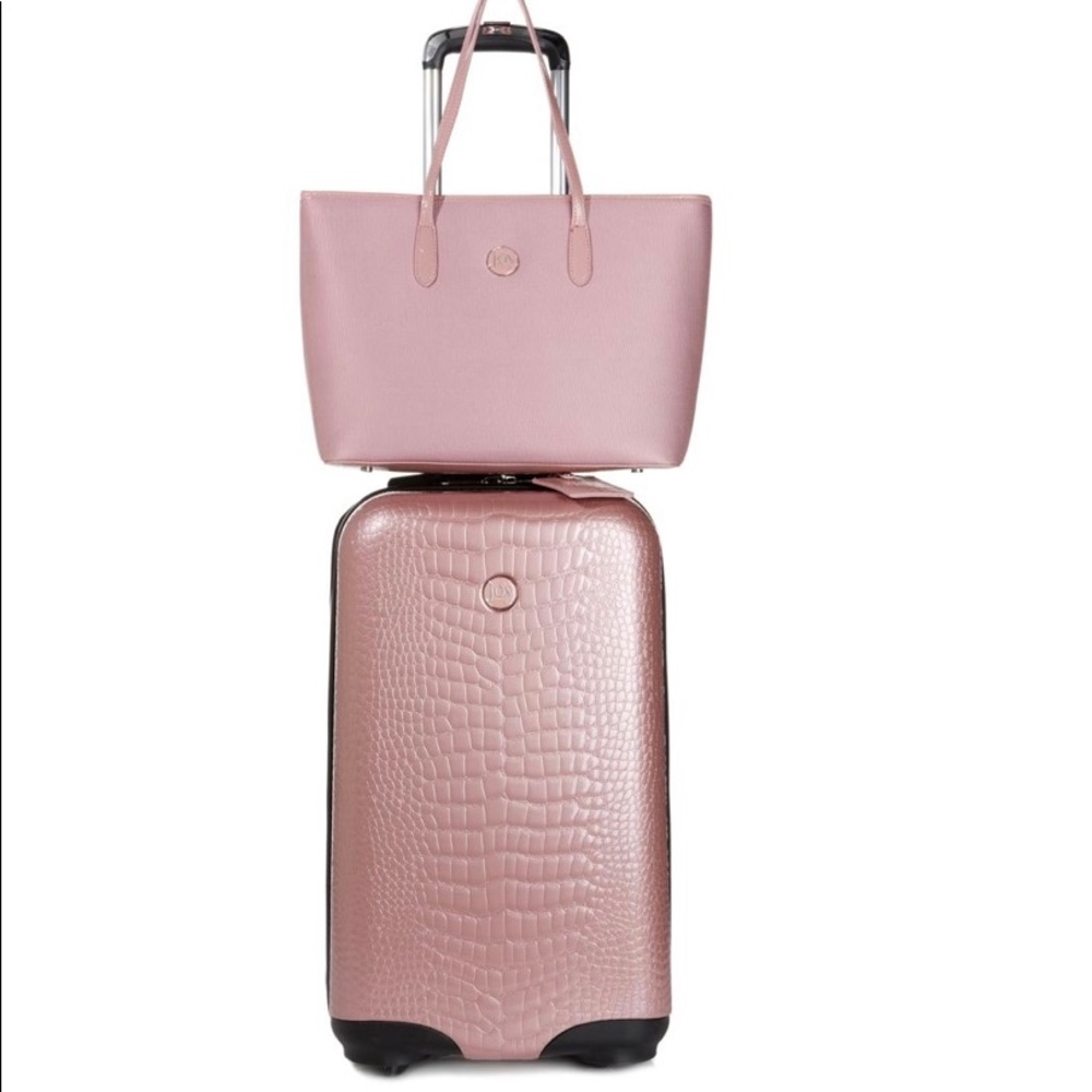 NWT JOY E*LITE CROCO-EMBOSSED HARDSIDE LUGGAGE